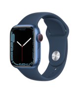 Apple Watch Series 7 41mm (GPS+LTE) Blue Aluminum Case with Abyss Blue Sport Band (MKHC3)