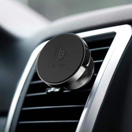 Автодержатель Baseus Small Ears Magnetic Air Outlet Type Black (SUER-A01)