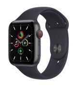 Apple Watch SE 44mm (GPS+LTE) Space Gray Aluminum Case with Midnight Sport Band (MKRR3)