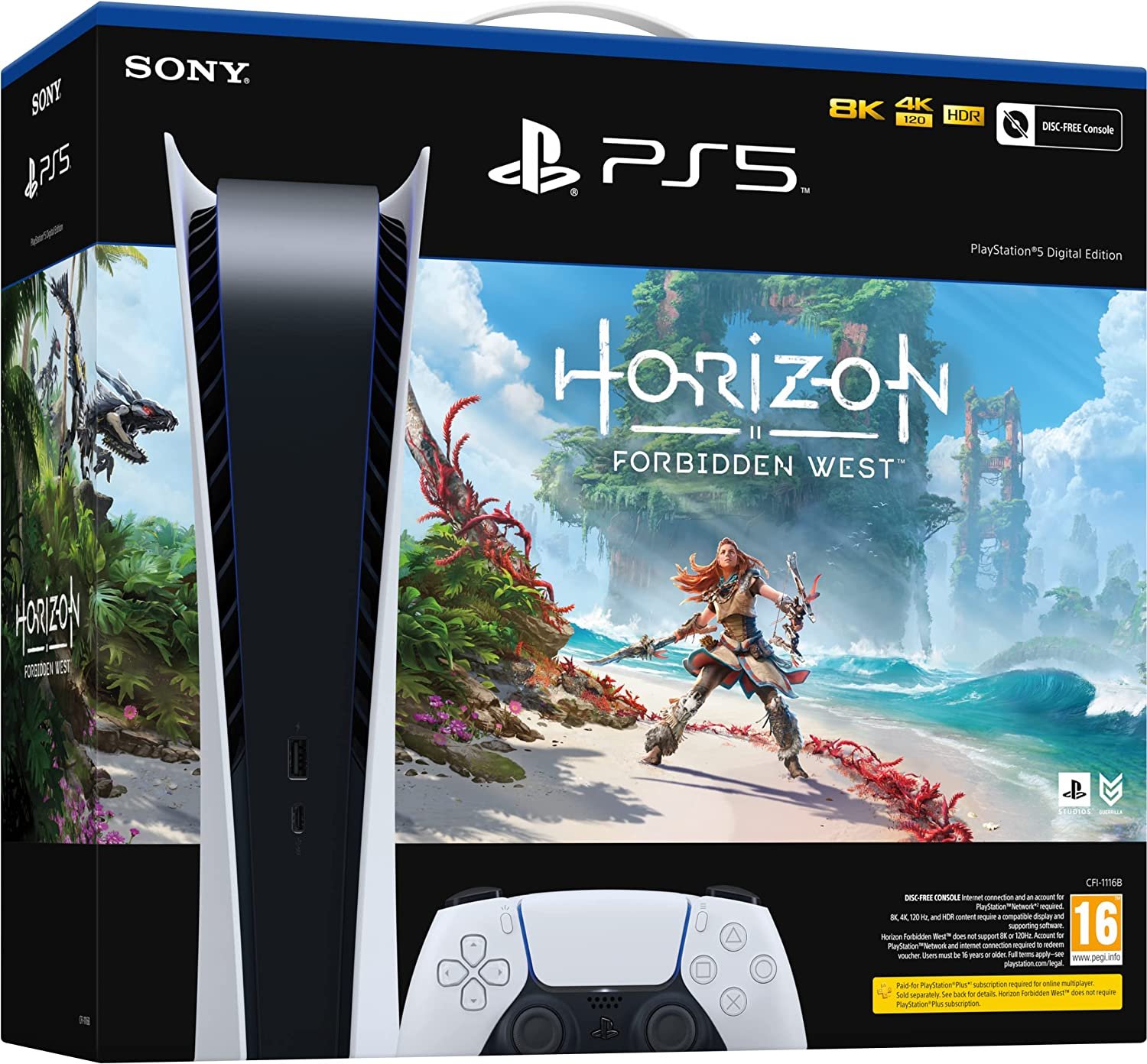 Игровая консоль Sony PlayStation 5 Digital Edition + Horizon Zero Dawn.  Forbidden West (цифровой код) купить в Одессе, Украине - цены и отзывы в  интернет-магазине Skay