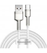 Кабель Baseus Cafule Metal Data Type-C 66W (2m) White (CAKF000202)