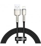 Кабель Baseus Cafule Metal Lightning 2.4A (1m) Black (CALJK-A01)