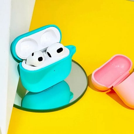 Чехол Silicone Case New with Carbine для Airpods 3 Black