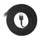 Кабель Baseus Cafule Cable USB to Type-C 2A 3m Black-Grey (CATKLF-UG1)