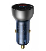 Автомобільний зарядний пристрій Baseus Particular Digital Display PPS Dual Quick Charger 65W USB + Type-C Silver (CCKX-C0A)