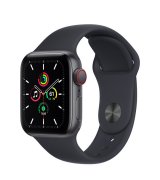 Apple Watch SE 40mm (GPS+LTE) Space Gray Aluminum Case with Midnight Sport Band (MKQQ3)