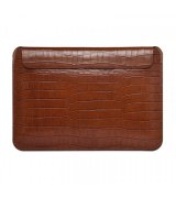 Чохол-конверт WIWU Case Skin Pro Croco Geniunie Leather Sleeve для MacBook Pro 14 (2021) Brown