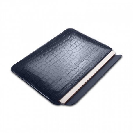 Чохол-конверт WIWU Case Skin Pro Croco Geniunie Leather Sleeve для MacBook Pro 14 (2021) Blue
