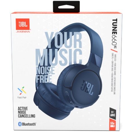 Бездротові навушники JBL TUNE 660 NC Blue (JBLT660NCBLU)