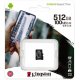 Карта пам'яті Kingston 512GB microSDXC C10 UHS-I U3 A1 R100/W85MB/s Canvas Select Plus (SDCS2/512GB)