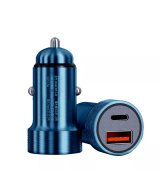 Автомобільний зарядний пристрій WK WP-C28 PD 18W (1USB/1Type-C) Blue