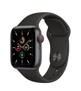 Apple Watch SE 40mm (GPS+LTE) Space Gray Aluminum Case with Black Sport Band (MYED2/MYEK2) - Уценка