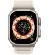 Apple Watch Ultra 49mm (GPS+LTE) Titanium Case with Starlight Alpine Loop - Medium (MQFR3/MQF03)