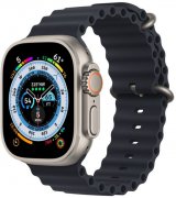 Apple Watch Ultra 49mm (GPS+LTE) Titanium Case with Midnight Ocean Band (MQFK3)