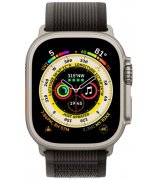 Apple Watch Ultra 49mm (GPS+LTE) Titanium Case with Black/Gray Trail Loop - S/M (MQFW3)