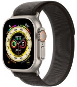 Apple Watch Ultra 49mm (GPS+LTE) Titanium Case with Black/Gray Trail Loop - S/M (MQFW3/MQF43)
