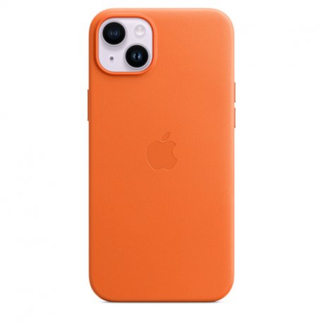 Чехол Apple iPhone 14 Plus Leather Case with MagSafe Orange (MPPF3)
