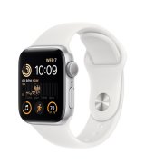 Apple Watch SE 2022 40mm (GPS) Silver Aluminum Case w. White Sport Band (MNJV3UL/A)