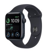 Apple Watch SE 2022 44mm (GPS) Midnight Aluminum Case w. Midnight Sport Band (MNK03UL/A)