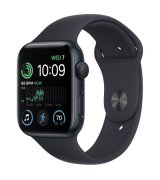 Apple Watch SE 2022 44mm (GPS) Midnight Aluminum Case with Midnight Sport Band (MNK03UL/A)