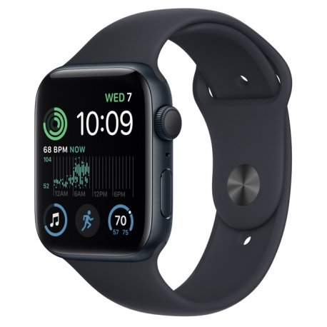 Apple Watch SE 2022 44mm (GPS) Midnight Aluminum Case with Midnight Sport Band (MNK03UL/A)