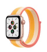 Apple Watch SE 40mm (GPS+LTE) Gold Aluminum Case with Maize/White Sport Loop (MKQP3)