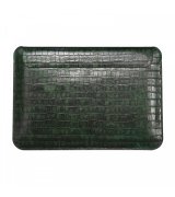 Чохол-конверт WIWU Case Skin Pro Croco Geniunie Leather Sleeve для MacBook Pro 14 (2021) Dark Green