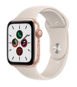 Apple Watch SE 44mm (GPS+LTE) Gold Aluminum Case with Starlight Sport Band (MKRP3)