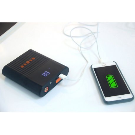 Стартер для авто + компрессор + универсальная батарея 4Smarts Jump Starter Compressor PitStop 8800mAh Black