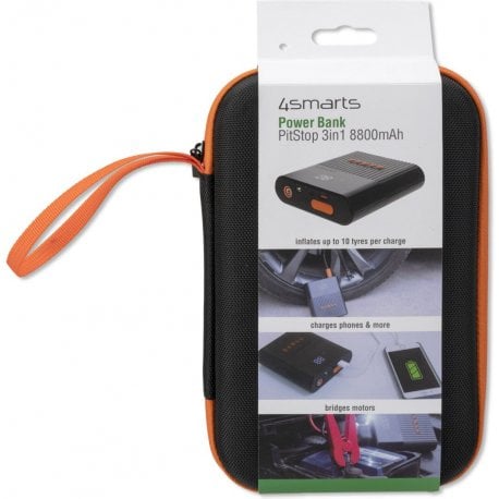 Стартер для авто + компрессор + универсальная батарея 4Smarts Jump Starter Compressor PitStop 8800mAh Black