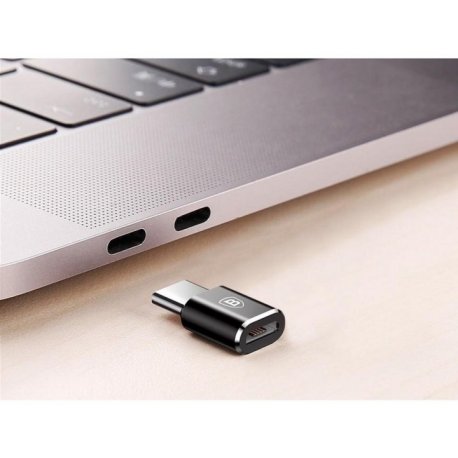 Переходник Baseus OTG Micro-USB to Type-C Black (CAMOTG-01)