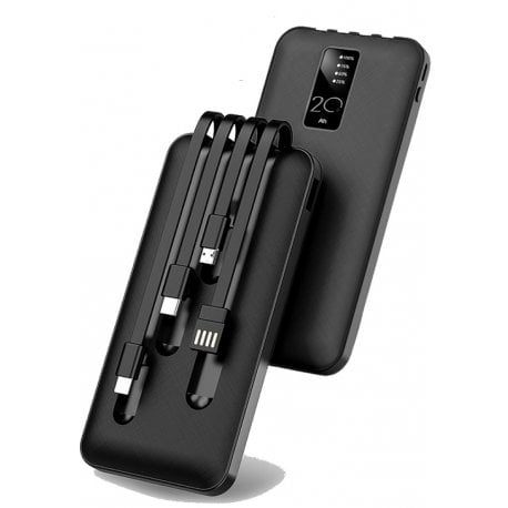 Внешний аккумулятор PowerWay TX23 20000mAh (with cable) Black