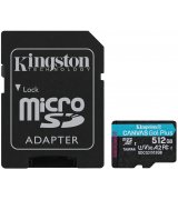 Карта памяти Kingston 256GB microSDXC C10 UHS-I U3 A2 R170/W90MB/s + SD адаптер (SDCG3/256GB)