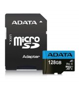 Карта памяти ADATA 128GB microSDXC C10 UHS-I A1 + SD-адаптер (AUSDX128GUICL10A1-RA1)