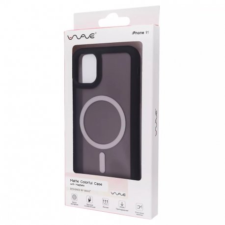 Чохол WAVE Matte Colorful Case with MagSafe для iPhone 11 Black