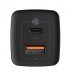 Сетевое зарядное устройство Baseus GaN2 Lite Quick Charger 65W (1Type-C + 1USB) Black (CCGAN2L-B01)