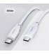 Кабель Usams US-SJ567 100W Type-C to Type-C 1.2m White (SJ567USB02)