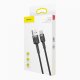 Кабель Baseus Cafule Cable USB For Type-C 3A 2m Gray-Black (CATKLF-CG1) Кабель Baseus Cafule Cable USB For Type-C 3A 2m Gray-Black (CATKLF-CG1)