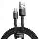Кабель Baseus Cafule Cable USB For Type-C 3A 2m Gray-Black (CATKLF-CG1) Кабель Baseus Cafule Cable USB For Type-C 3A 2m Gray-Black (CATKLF-CG1)
