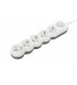 Сетевой удлинитель 2E Plus 5XSchuko с выключателем 3G*1.0мм 3м White (2E-U05VESM3W)