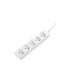Сетевой удлинитель 2E 5XCEE7/17 2G*1.0мм 1.5м White (2E-U0510M1.5)
