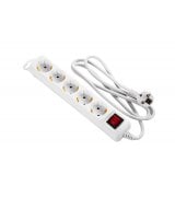 Сетевой удлинитель 2Е 5XSchuko с выключателем 3G*1.5мм 1.5м White (2E-U05ESM1.5)