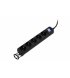 Сетевой удлинитель 2E 5XSchuko с выключателем 3G*1.5мм 5м Black (2E-U05ES15M5BK)