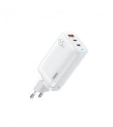 Мережевий зарядний пристрій Remax RP-U55 PD+QC 3.0 (1USB/2Type-C/3A/65W) White