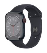 Apple Watch Series 8 45mm (GPS+LTE) Midnight Aluminum Case with Midnight Sport Band - Size M/L (MNVL3)