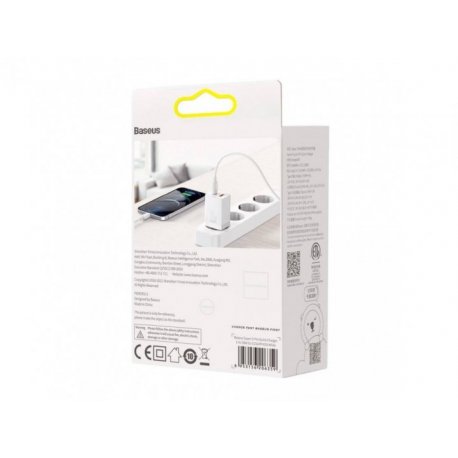 Сетевое зарядное устройство Baseus Super Si Pro Quick Charger C+U 30W EU White (CCSUPP-E02)