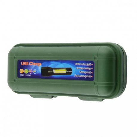 Ліхтарик ручний акумуляторний Led Flashlight 2in1 microUSB BL-535M Green