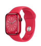 Apple Watch Series 8 41mm (GPS) (Product)Red Aluminum Case with (Product)Red Sport Band - Size M/L (MNUH3)