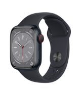 Apple Watch Series 8 41mm (GPS+LTE) Midnight Aluminum Case with Midnight Sport Band - Size S/M (MNUV3)