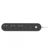 Сетевой удлинитель ColorWay 3 розетки / 3xUSB, 1.8м Black (CW-CHU33B)